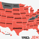 Illustration for article titled Map: Six Decades of the Most Popular Names for Girls, State-by-State